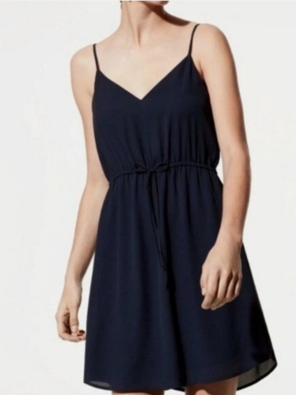 Navy V Neck Aritzia Dress